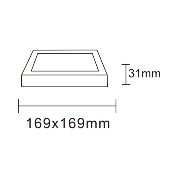 Plafón LED Slim 12W "3in1" 3 tonos de luz Cuadrado CCT / LED-2835-12W-Q-CCT - Imagen 2