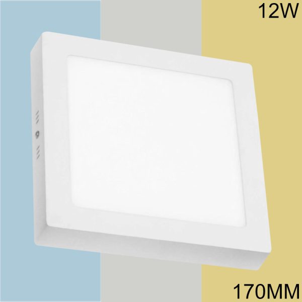 Plafón LED Slim 12W "3in1" 3 tonos de luz Cuadrado CCT / LED-2835-12W-Q-CCT
