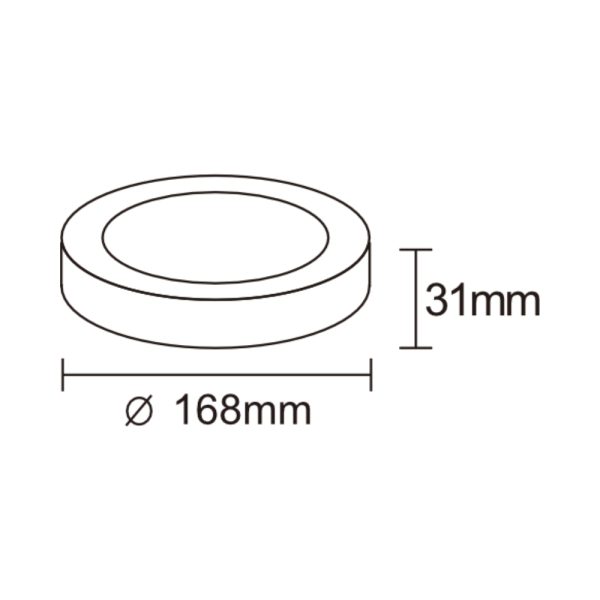 Plafón LED Slim 12W "3in1" 3 tonos de luz Redondo CCT / LED-2835-12W-R-CCT - Imagen 2