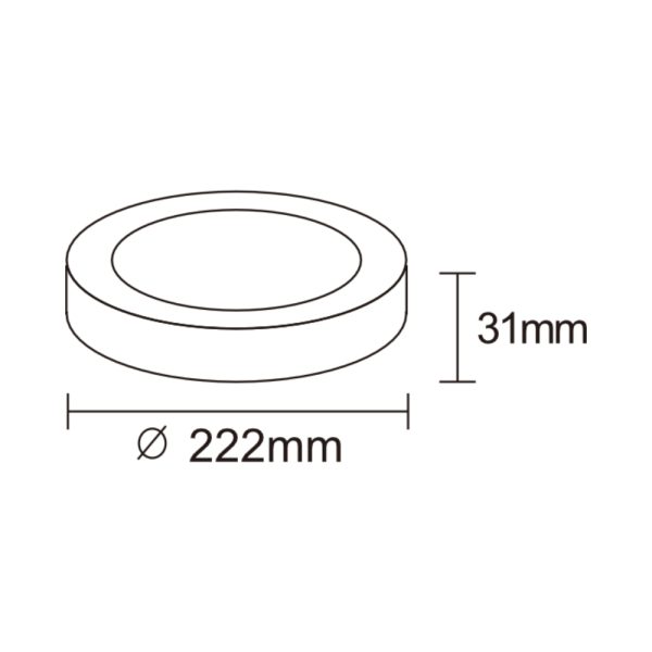 Plafón LED Slim 18W "3in1" 3 tonos de luz Redondo CCT / LED-2835-18W-R-CCT - Imagen 2