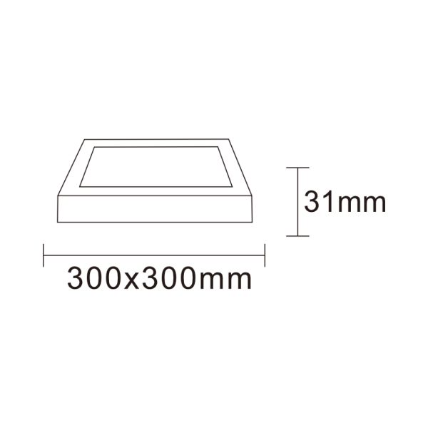 Plafón LED Slim 24W "3in1" 3 tonos de luz Cuadrado CCT / LED-2835-24W-Q-CCT - Imagen 2