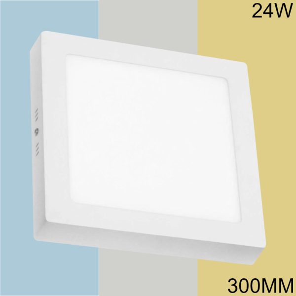 Plafón LED Slim 24W "3in1" 3 tonos de luz Cuadrado CCT / LED-2835-24W-Q-CCT