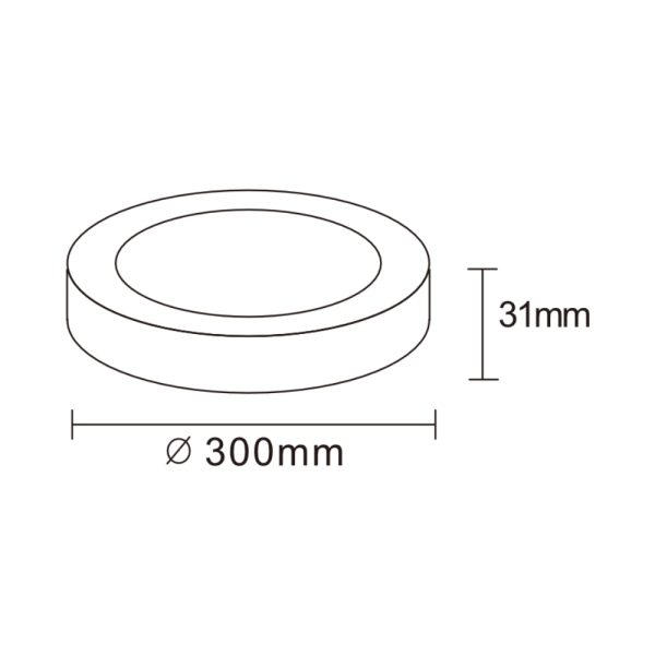 Plafón LED Slim 24W "3in1" 3 tonos de luz Redondo CCT / LED-2835-24W-R-CCT - Imagen 2