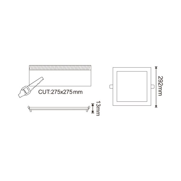 Downlight LED Slim 24W "3in1" 3 tonos de luz CCT / 57-LED-DW300-Q-CCT - Imagen 2