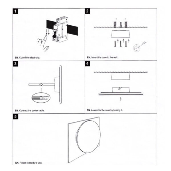 Aplique De Pared Circular Eclipsis 9W CCT Negro IP65 / CCT-M120-BK - Imagen 11