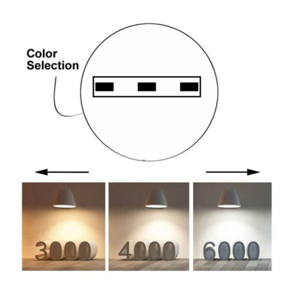 Aplique De Pared Circular Eclipsis 9W CCT Negro IP65 / CCT-M120-BK - Imagen 6