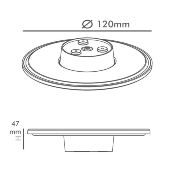Aplique De Pared Circular Eclipsis 9W CCT Negro IP65 / CCT-M120-BK - Imagen 2