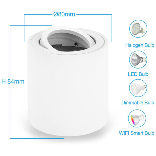 Aplique de Techo Cilindro Blanco / CL-8080R-WH - Imagen 6