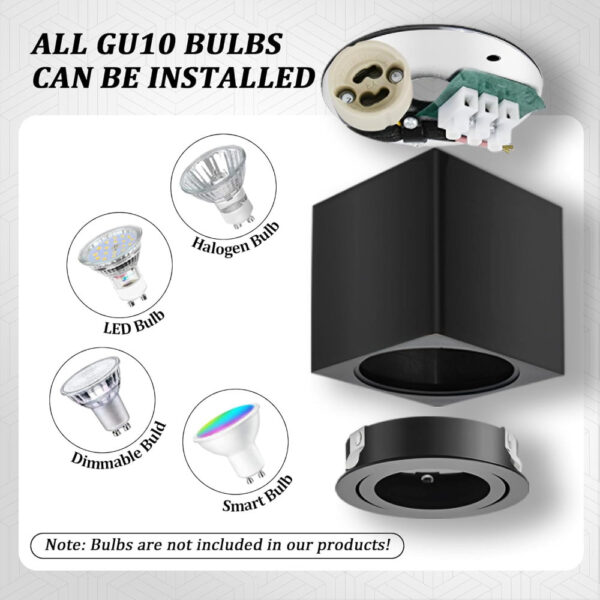 Aplique de Techo Cuadrado Negro / CL-8080Q-BK - Imagen 4