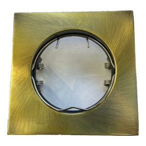 Aro Cuadrado Fijo Dorado GU10 / 57-159-OG