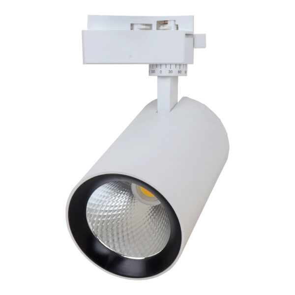 Foco Carril Monofásico 30W Blanco con 3 Colores de Luz 3K 4K 6K  CCT-M02-30W-WH - Imagen 3