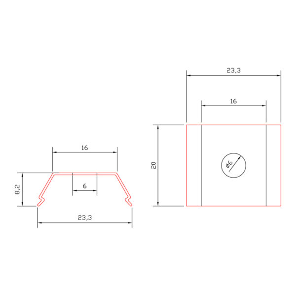Grapas de Sujeción para Panel de Abeja LED LR-Clip