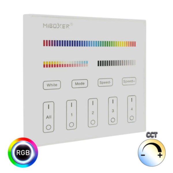 Mando RF para Regulador LED RGB+CCT 4 Zonas MiBoxer B4 / CON-MB-B4