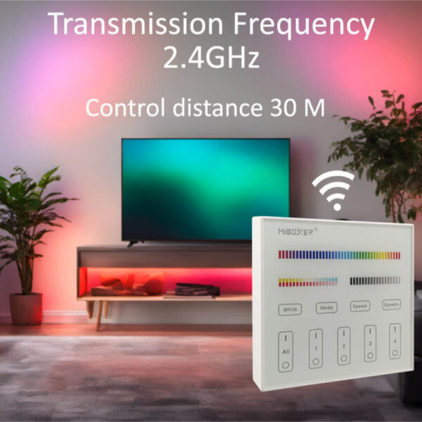 Mando RF para Regulador LED RGB+CCT 4 Zonas MiBoxer B4 / CON-MB-B4 - Imagen 13