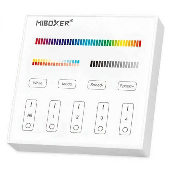 Mando RF para Regulador LED RGB+CCT 4 Zonas MiBoxer B4 / CON-MB-B4 - Imagen 4
