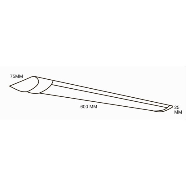 Regleta LED Slim 60cm 20W / E-TE20-6K - Imagen 2