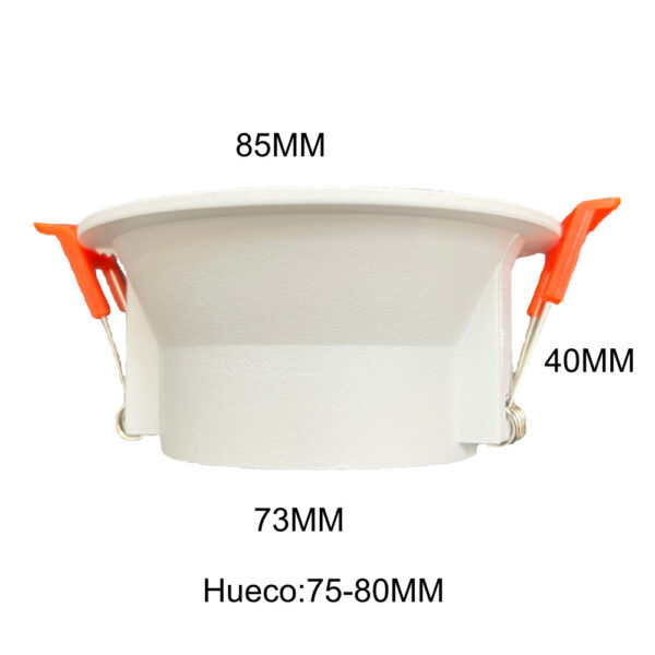 Aro Downlight Cónico Fijo de Aluminio GU10 / 57-151-WH - Imagen 2
