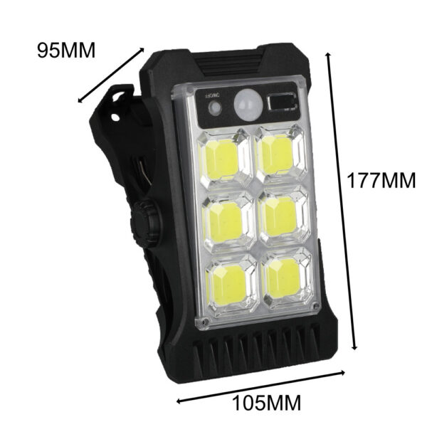 Aplique Solar 20W con Sensor tipo Pinza y Pared