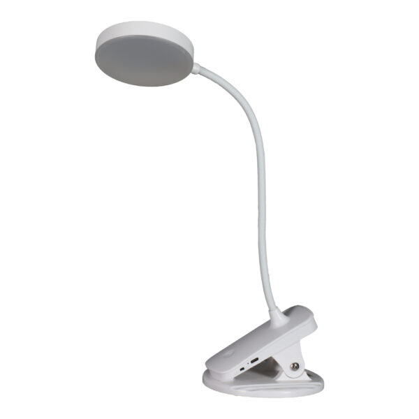 Lámpara de mesa flexible 2 en 1: Sobremesa y Pinza