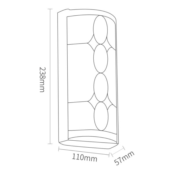 Aplique Pared 20W Ninja Negro / CCT-WL1106-BK - Imagen 2