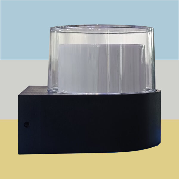 Aplique Exterior Tubular 1 Lado Negro CCT 6W  / CCT-WL21-BK