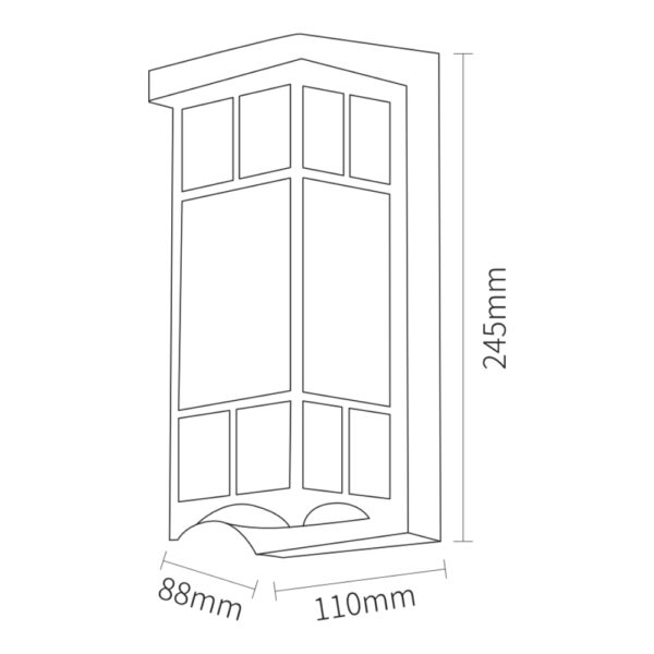 Aplique pared Lego 20W Negro  / CCT-WL542-BK - Imagen 2