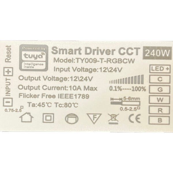 Controlador RGB y CCT Wifi app "Tuya Smart" CON-W1-TUYA - Imagen 3