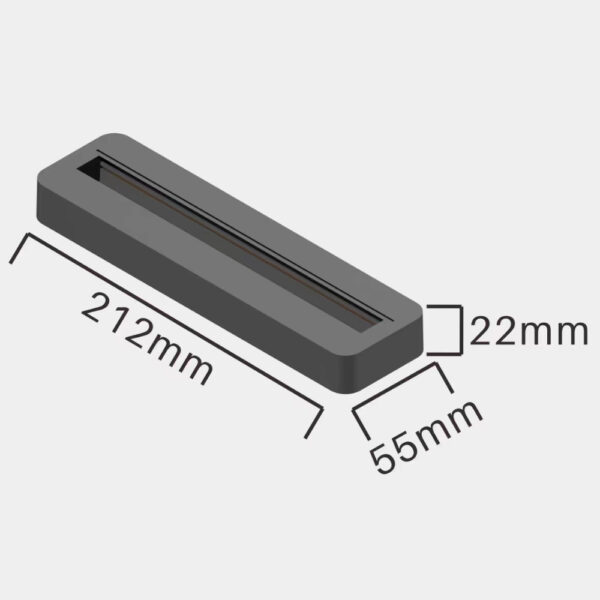 Base de Superficie con Carril Negro Monofásico / LK-2G-B210Q-BK - Imagen 2