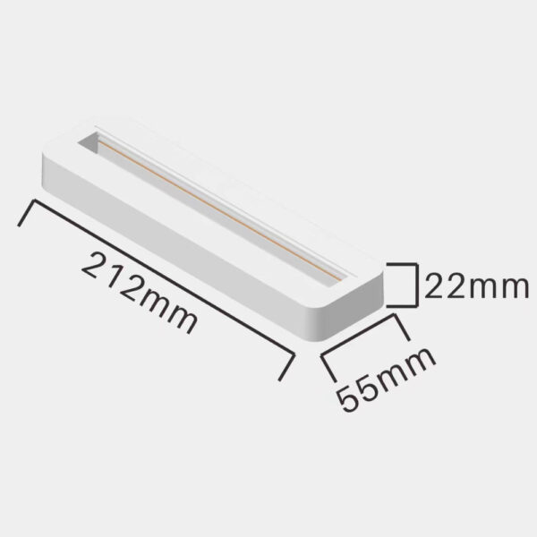 Base de Superficie con Carril Blanco Monofásico / LK-2G-B210Q-WH - Imagen 2