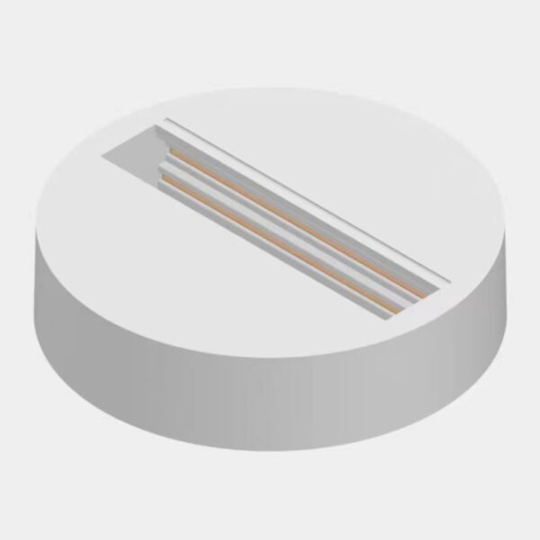 Base de Superficie Redondo Foco de Carril Monofásico - Blanco / LK-2G-B90R-WH