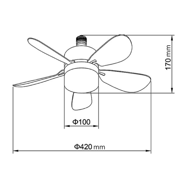 Bombilla Ventilador LED Nano E27 - Imagen 2