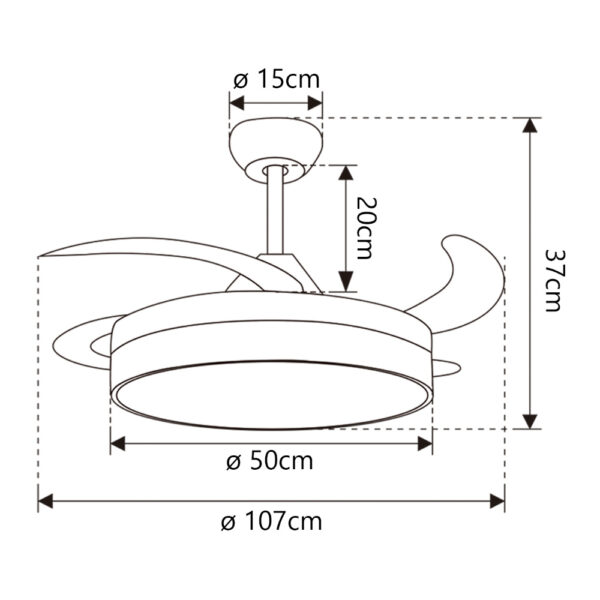 Ventilador Techo LED Togo Plata - Imagen 3