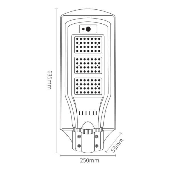 Farola LED Solar con Sensor 250W Mando a distancia / FLR-E250M-6K - Imagen 6