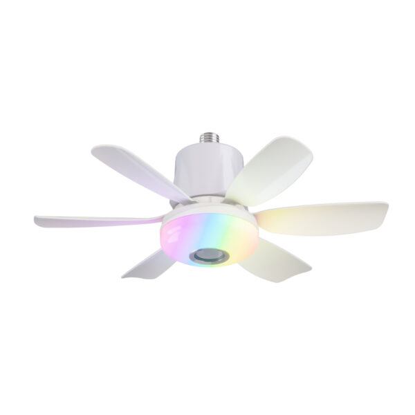 Bombilla-Ventilador-Altavoz Mini RGB+CCT E27 32W Techo / LF-M47-BTWH - Imagen 3