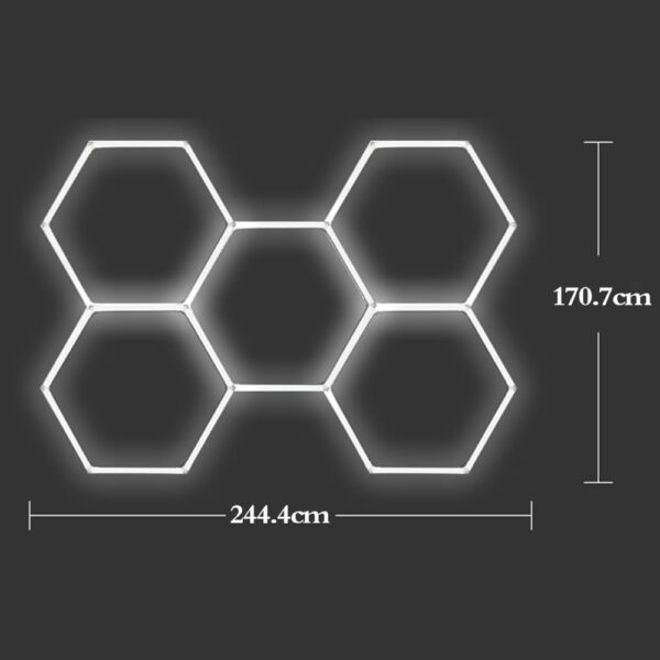 Kit Panal Abeja LED 5 hexágonos diseño completo / LR440-6K-H5 - Imagen 2