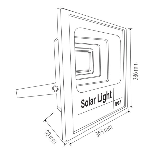 Proyector Solar ECO 300W 6400K / PLR-E300-6K - Imagen 3