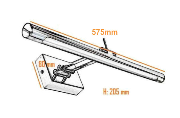 Aplique LED Pared ilumina cuadros 12W CCT Acero / CCT-1604-SH - Imagen 2