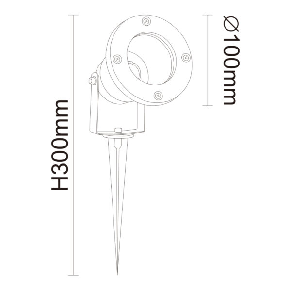 Pincho Orientable Exterior para Jardín casquillo GU10 IP65 / GL-K208 - Imagen 2