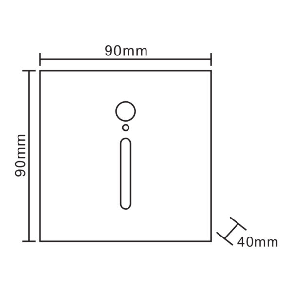 Aplique Escalera Con Sensor Cuadrado Negro 3W IP65 3K "Q1" / WS90Q1-BK3K - Imagen 2