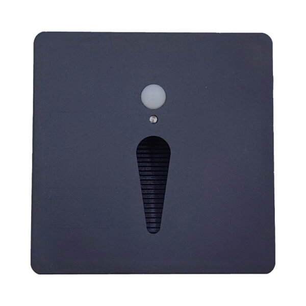 Aplique Escalera Con Sensor Cuadrado Negro 3W IP65 3K "Q3" / WS90Q3-BK3K