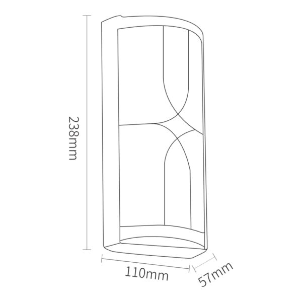 Aplique Pared Puente 20W Negro CCT  / CCT-WL1107-BK - Imagen 2
