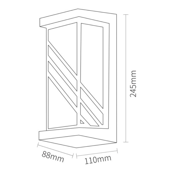 Aplique Pared Rayo 20W Negro / CCT-WL543-BK - Imagen 2