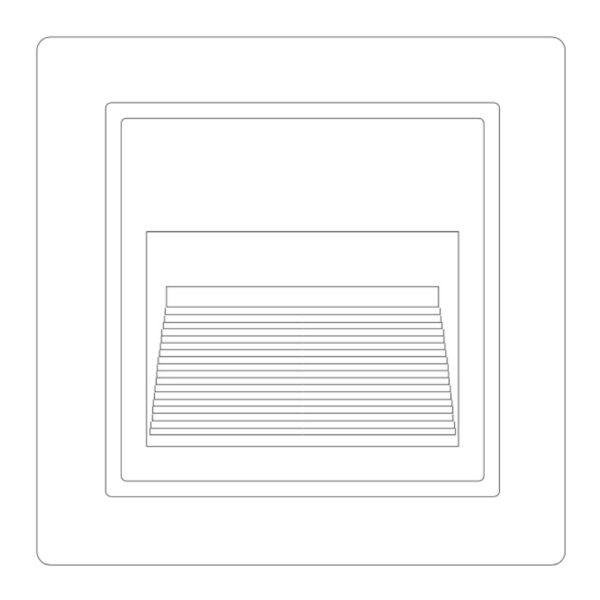 Baliza Exterior 3W Empotrable Gris Cuadrado CCT / CCT-WL85Q-SI - Imagen 3