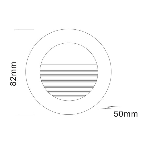 Baliza Exterior 3W Empotrable Negro Redondo CCT / CCT-WL85R-BK - Imagen 2