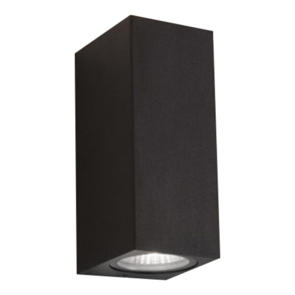 Aplique Exterior de Pared Negro Cuadrado / WAL-1580Q-BK