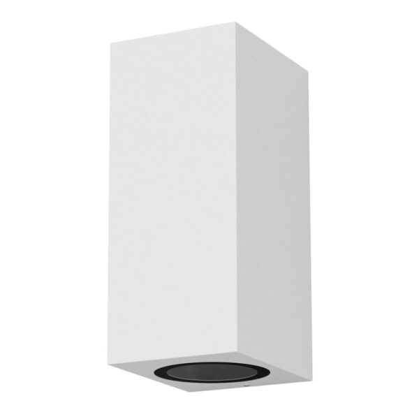 Aplique Exterior de Pared Bombilla GU10 Blanco Cuadrado / WAL-1580Q-WH