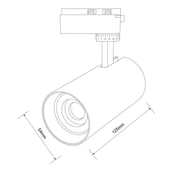 Foco Carril 10W Monofásico Blanco 3 Tonos  / CCT-M03-10W-WH - Imagen 2