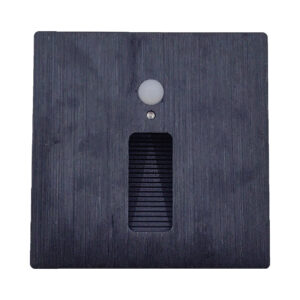 Aplique Escalera Con Sensor Cuadrado Negro 3W IP65 3K "Q2" / WS90Q2-BK3K