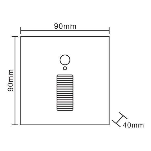 Aplique Escalera Con Sensor Cuadrado Negro 3W IP65 3K "Q2" / WS90Q2-BK3K - Imagen 2